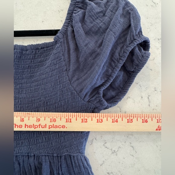 Roxy Juniors Cotton Clearwater Cove A-Line Mini Dress Blue Size Medium Cotton - Picture 11 of 16